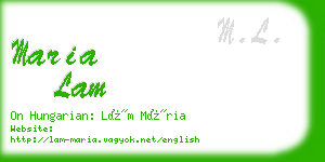 maria lam business card